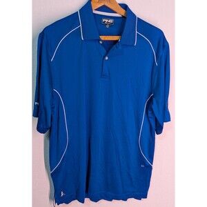 Ping Golf Shirt Short Sleeve Men's  Size Large L Blue (935)